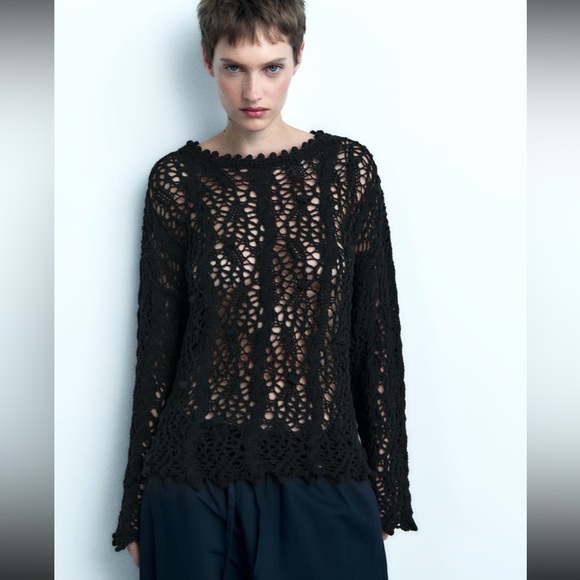 Zara openwork knit sweater - Picture 2 of 8